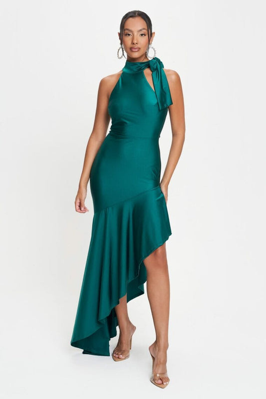 WHEN IN ROME ROMANTIC BOW MIDI DRESS