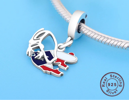 925 Silver Puerto Rico Flag