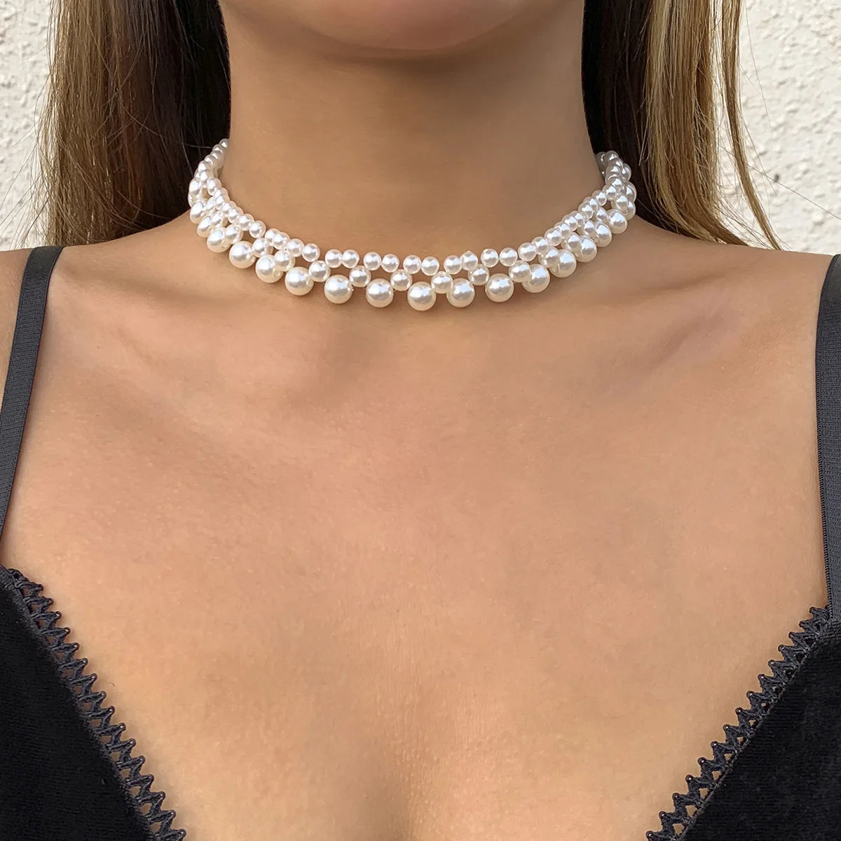 Boho Fashion Imitation Pearl Necklace