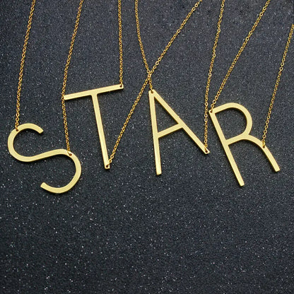 Initial Necklace 100% Stainless Steel