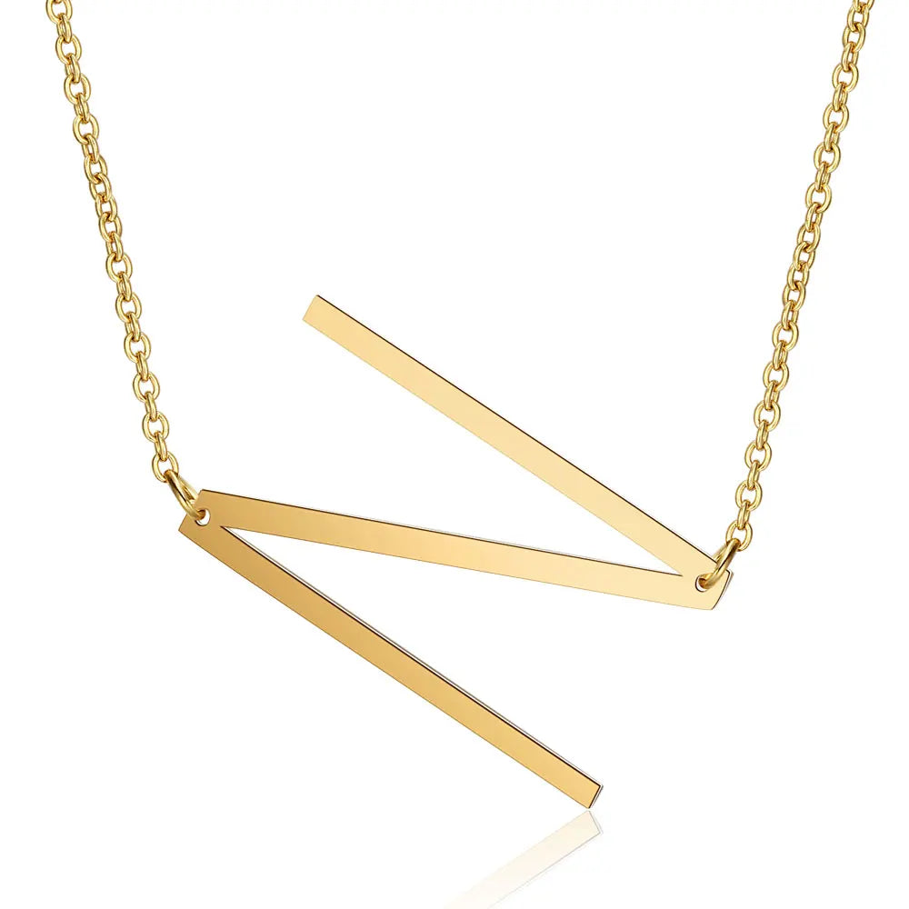 Initial Necklace 100% Stainless Steel