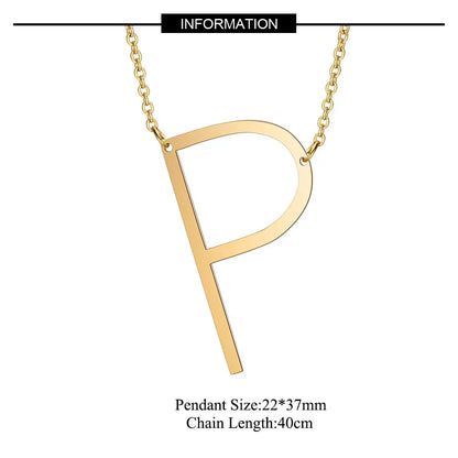 Initial Necklace 100% Stainless Steel