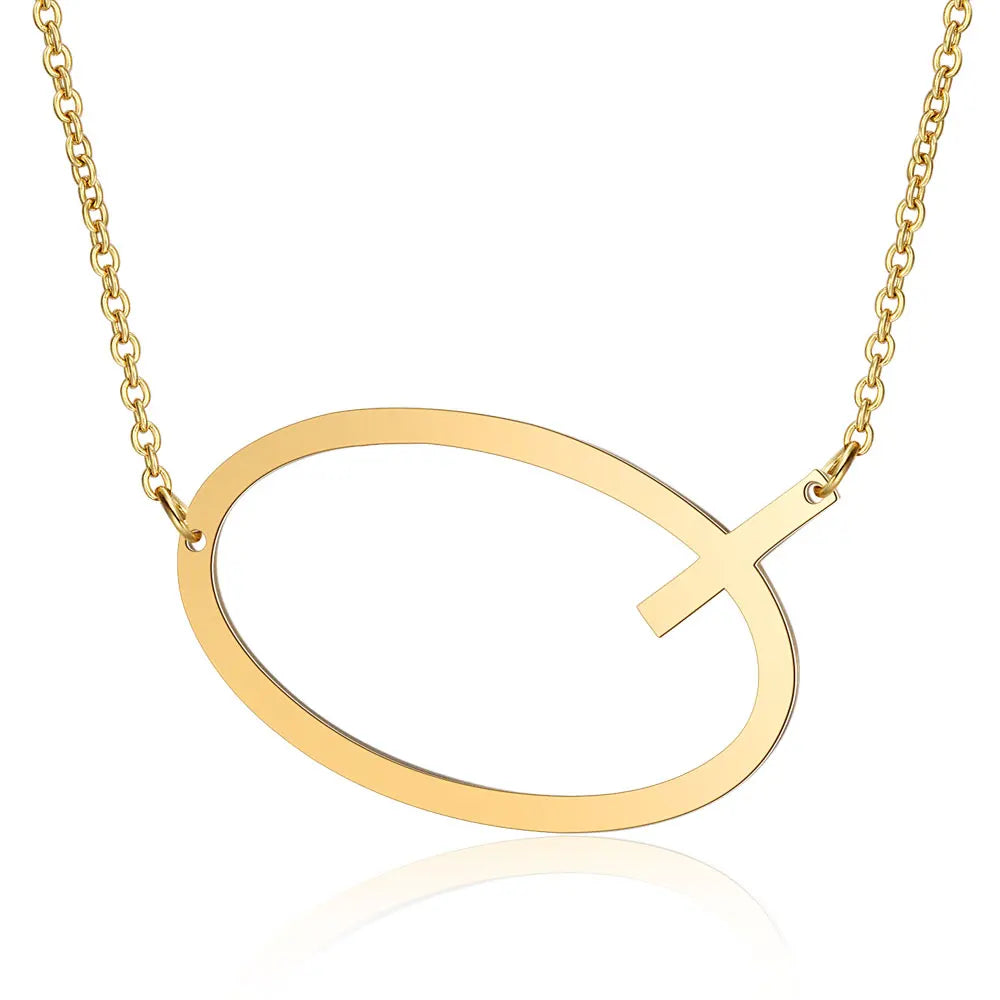 Initial Necklace 100% Stainless Steel