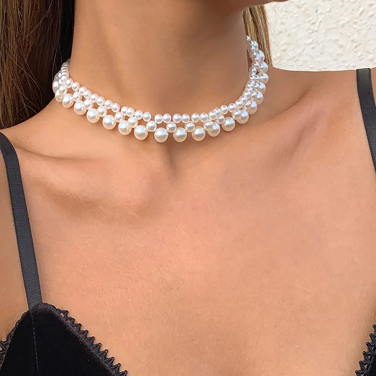 Boho Fashion Imitation Pearl Necklace