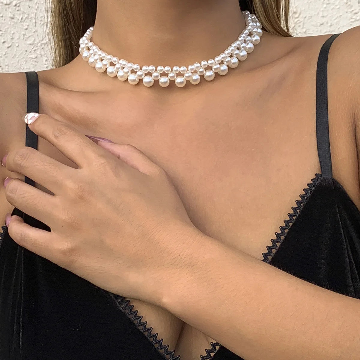 Boho Fashion Imitation Pearl Necklace