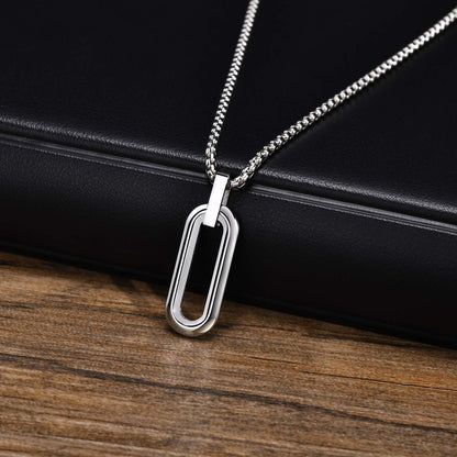 EJ Stainless Steel Three-dimensional 18K Gold Plated PVD Coating Pendant Necklaces
