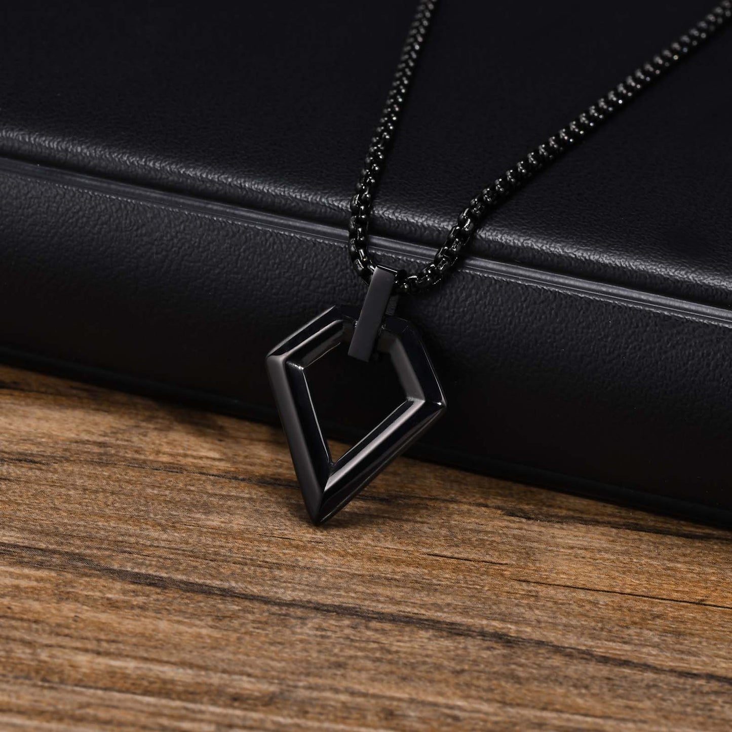 EJ Stainless Steel Three-dimensional 18K Gold Plated PVD Coating Pendant Necklaces