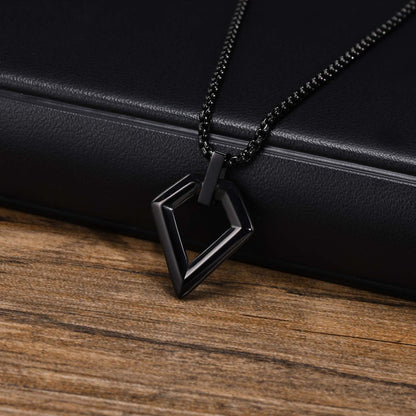 EJ Stainless Steel Three-dimensional 18K Gold Plated PVD Coating Pendant Necklaces