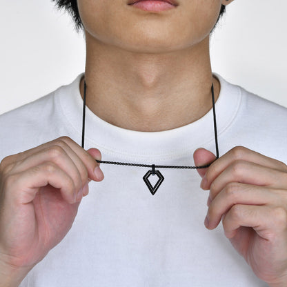 EJ Stainless Steel Three-dimensional 18K Gold Plated PVD Coating Pendant Necklaces