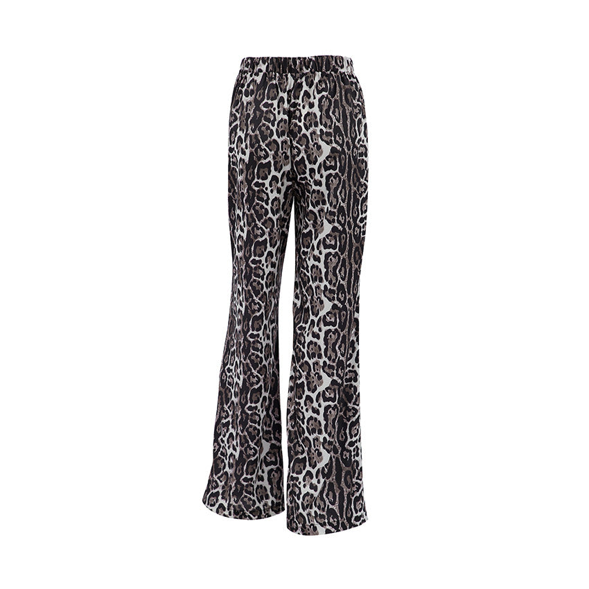 Women's Daily Streetwear Leopard Full Length Casual Pants