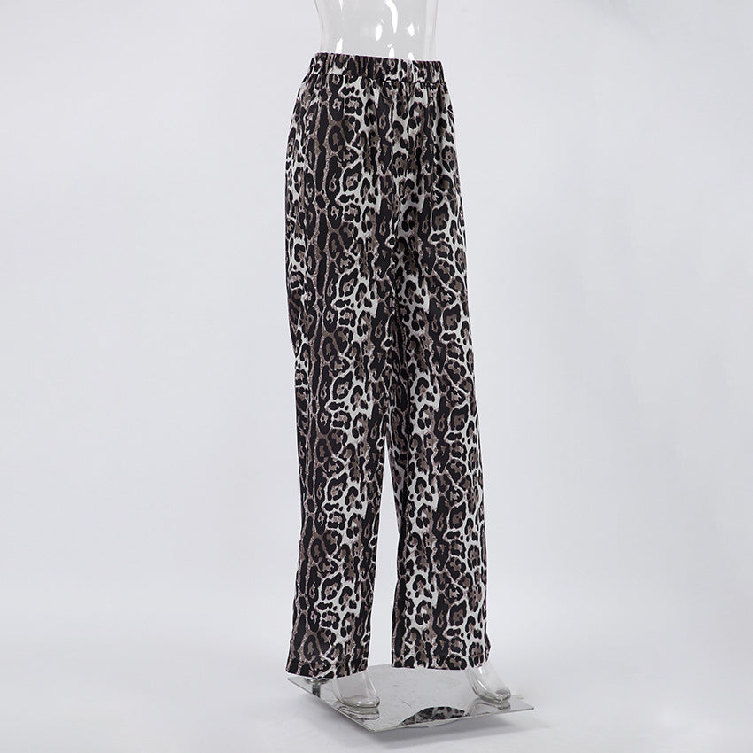 Women's Daily Streetwear Leopard Full Length Casual Pants