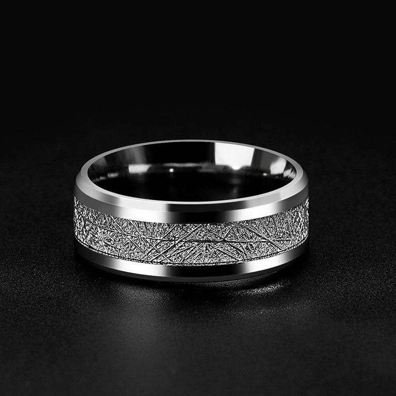 fashion geometric titanium steel plating rings