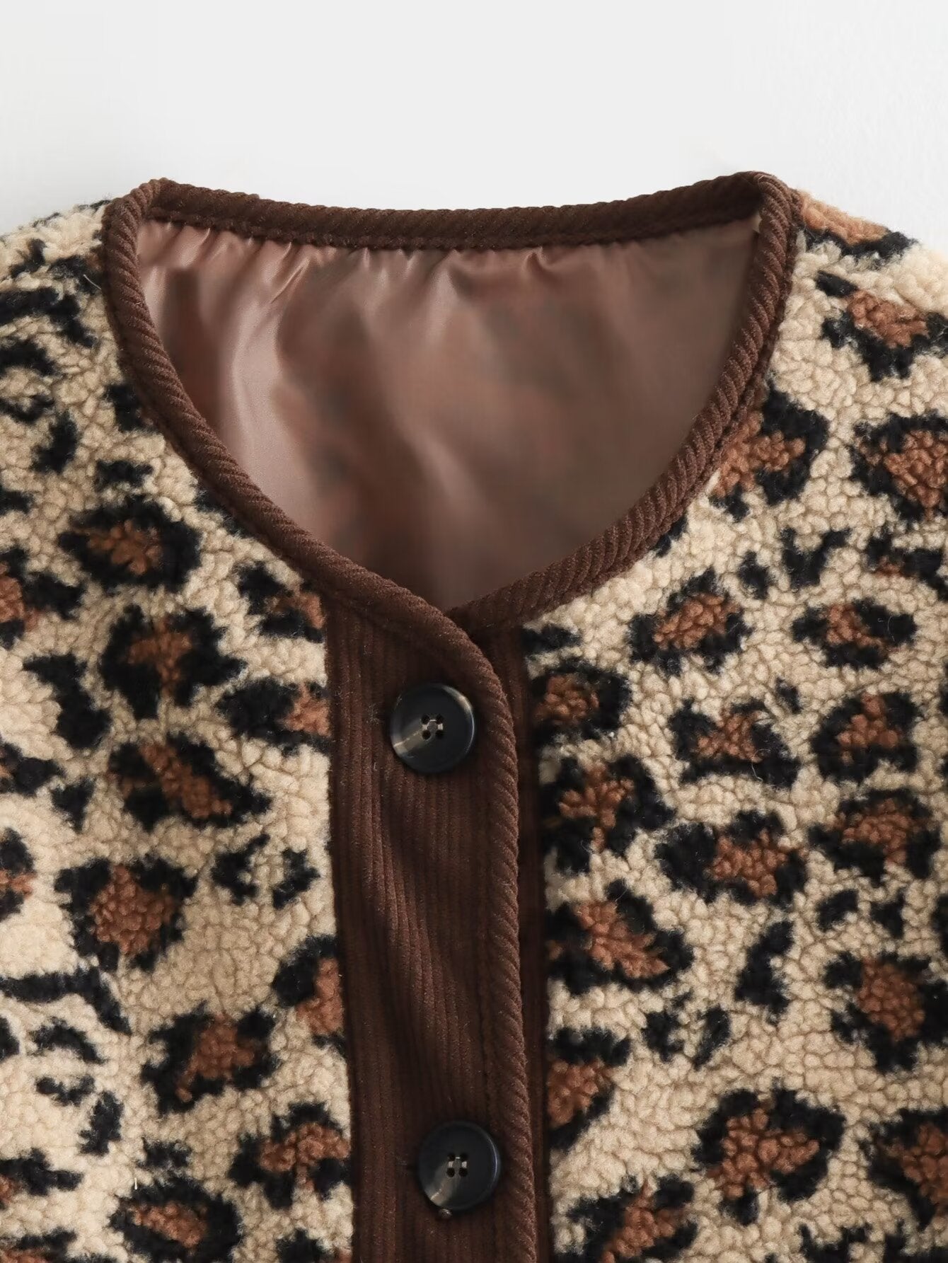 Casual Elegant Leopard Single Breasted Coat