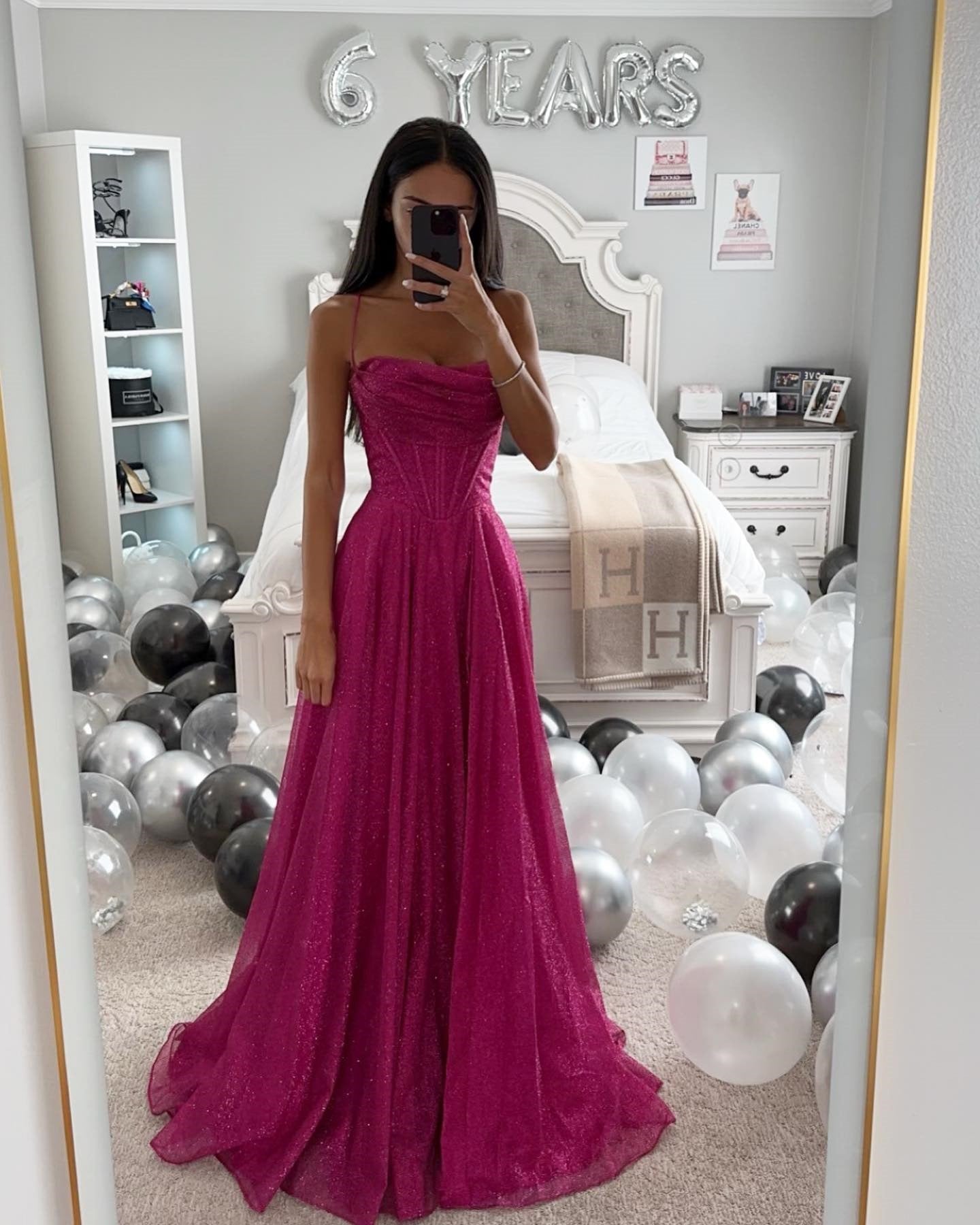 Elegant Sexy Strap Zipper Sleeveless Glittery Solid Color Maxi Long Dress