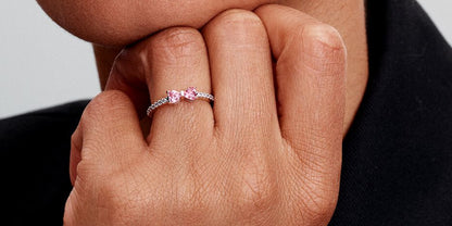 S925 Pink Bow Ring