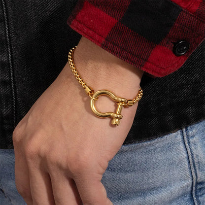 EJ Stainless Steel Irregular Bracelet