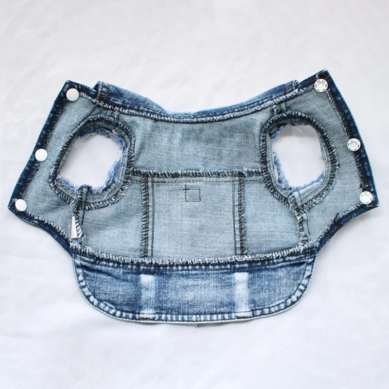 Summer Dog Denim Vest For Small Medium Dogs Puppy Shirt