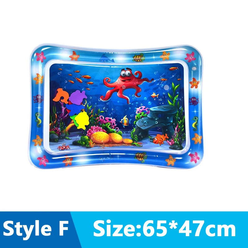 Cats Sensory Water Play Mat With Fish Thickened Inflatable Water Bed