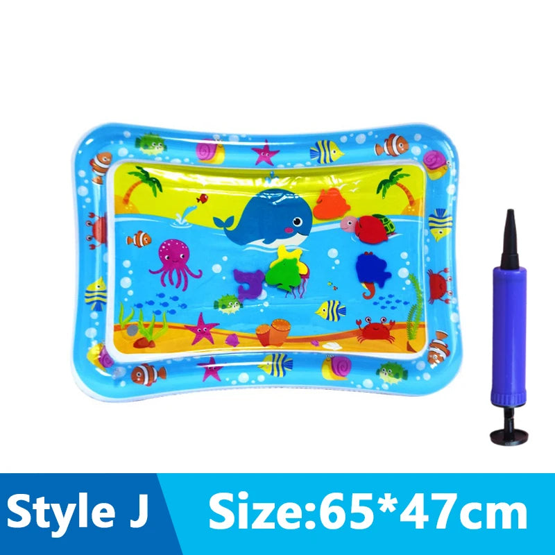 Cats Sensory Water Play Mat With Fish Thickened Inflatable Water Bed