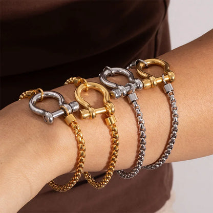 EJ Stainless Steel Irregular Bracelet