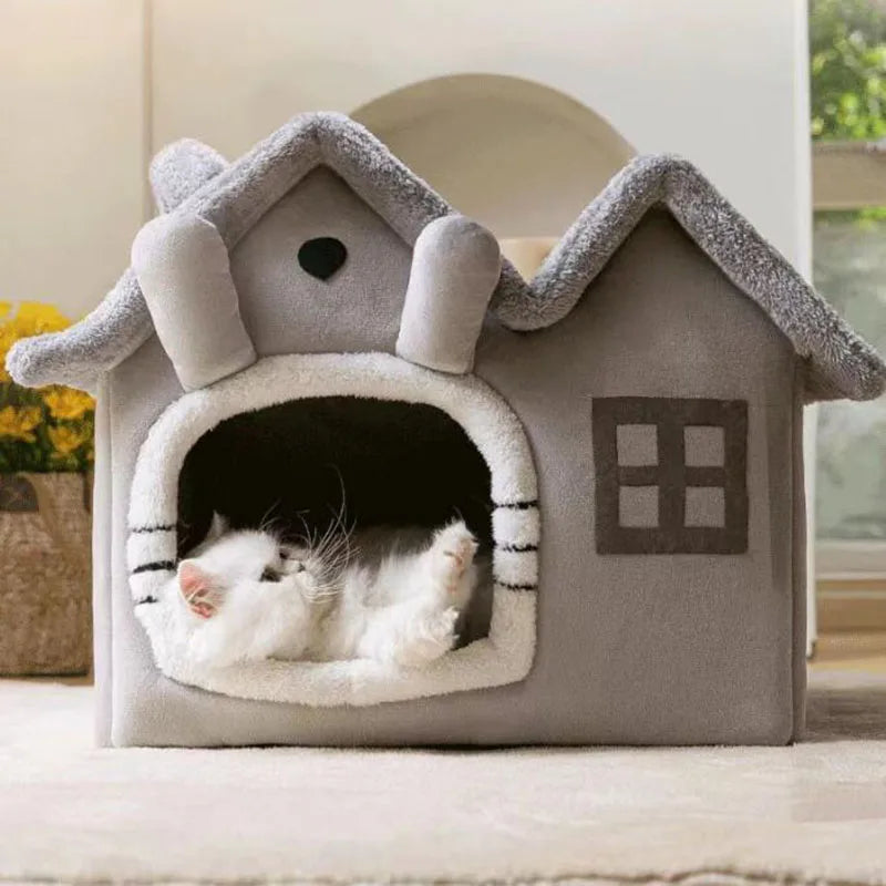 Double Roof Cat's Nest, Four Seasons Universal House, Small Dog Bed