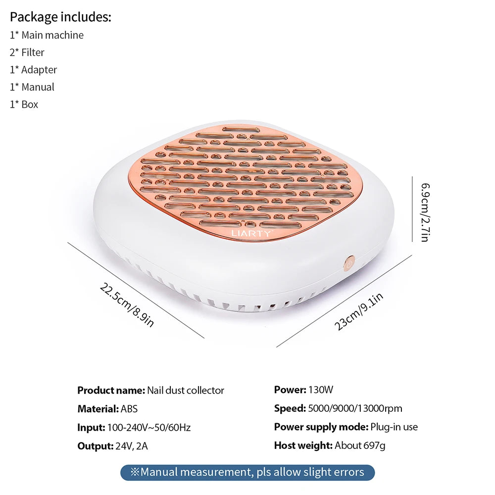 Powerful Brushless Nail Dust Collector