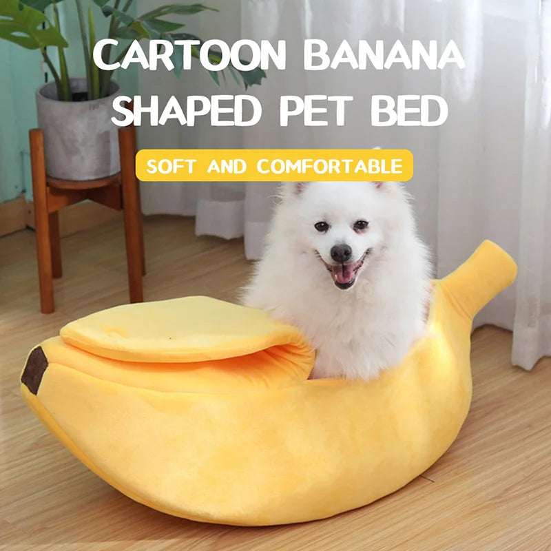 Banana Cat Bed House Funny Cute Cozy Cat Mat Beds Warm Durable Portable