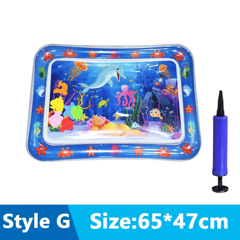 Cats Sensory Water Play Mat With Fish Thickened Inflatable Water Bed