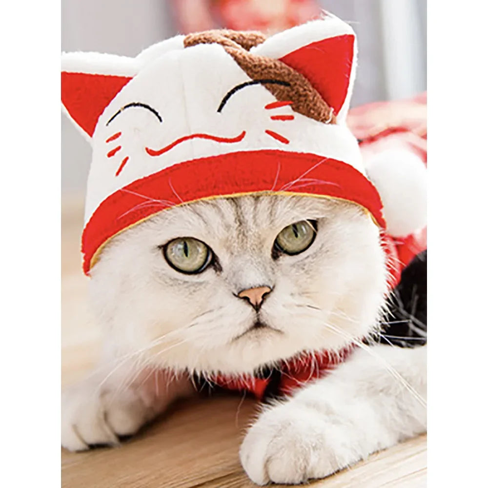 Funny Hat for Cat / Dogs  Costume Pet Headwear Cosplay Keep Warm Theme Party Photo Prop Accessories