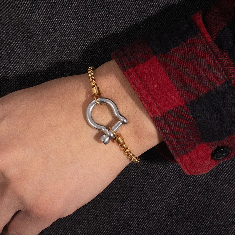 EJ Stainless Steel Irregular Bracelet