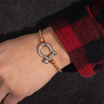 EJ Stainless Steel Irregular Bracelet