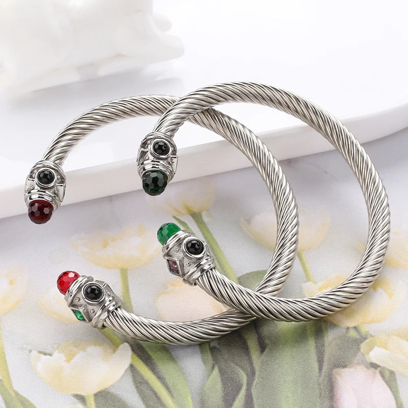 European and American Fashion Titanium Wire Rope Bracelet