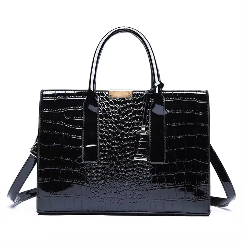 Luxury Handbag Fashion Print Large Capacity Soft Leather