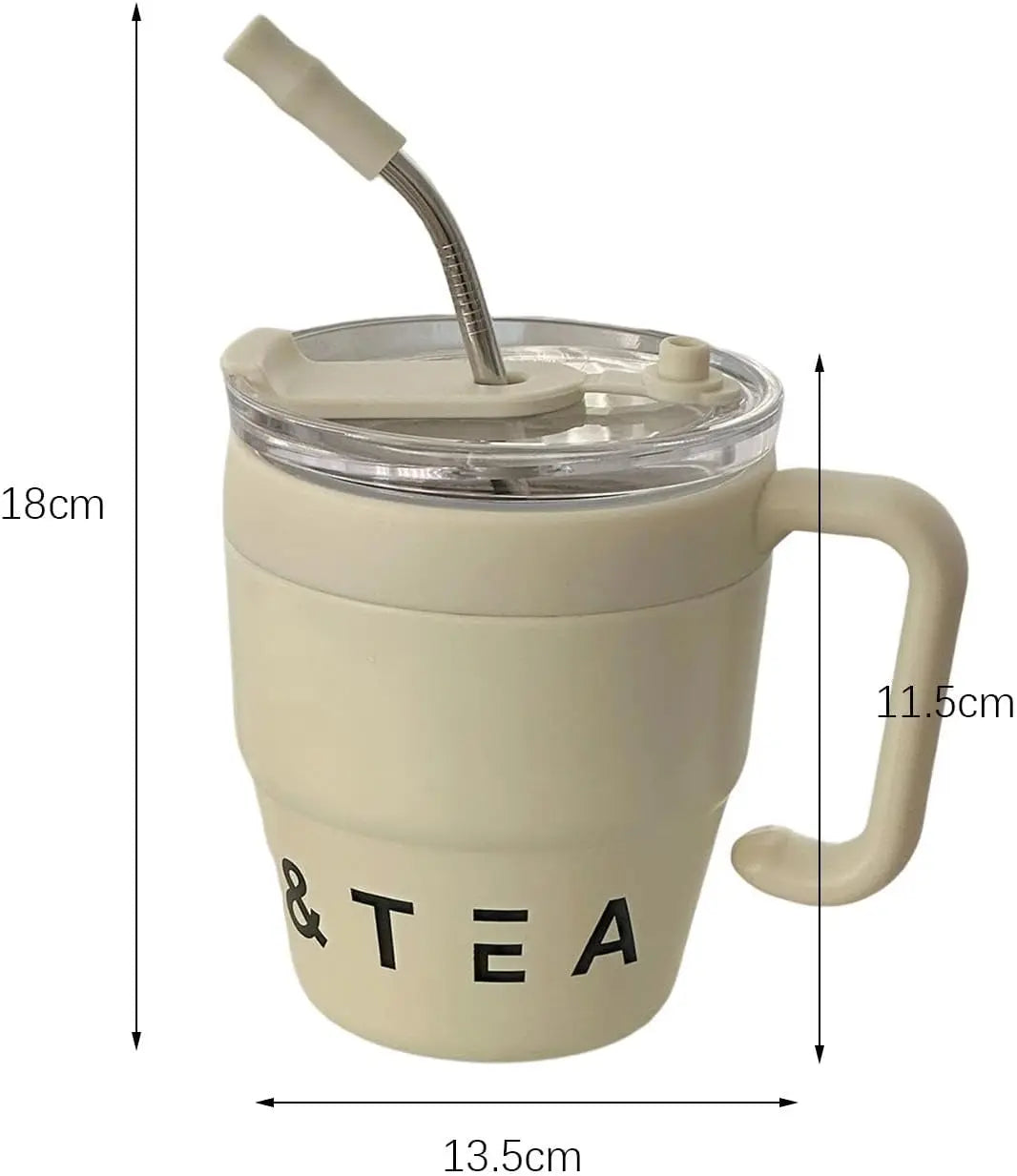 1pc 480ml Coffee Thermos Cup,Durable Portable Stainless Steel Cup,Thermal Cup Coffee Mug for Milk Juice Cold Hot Drinks