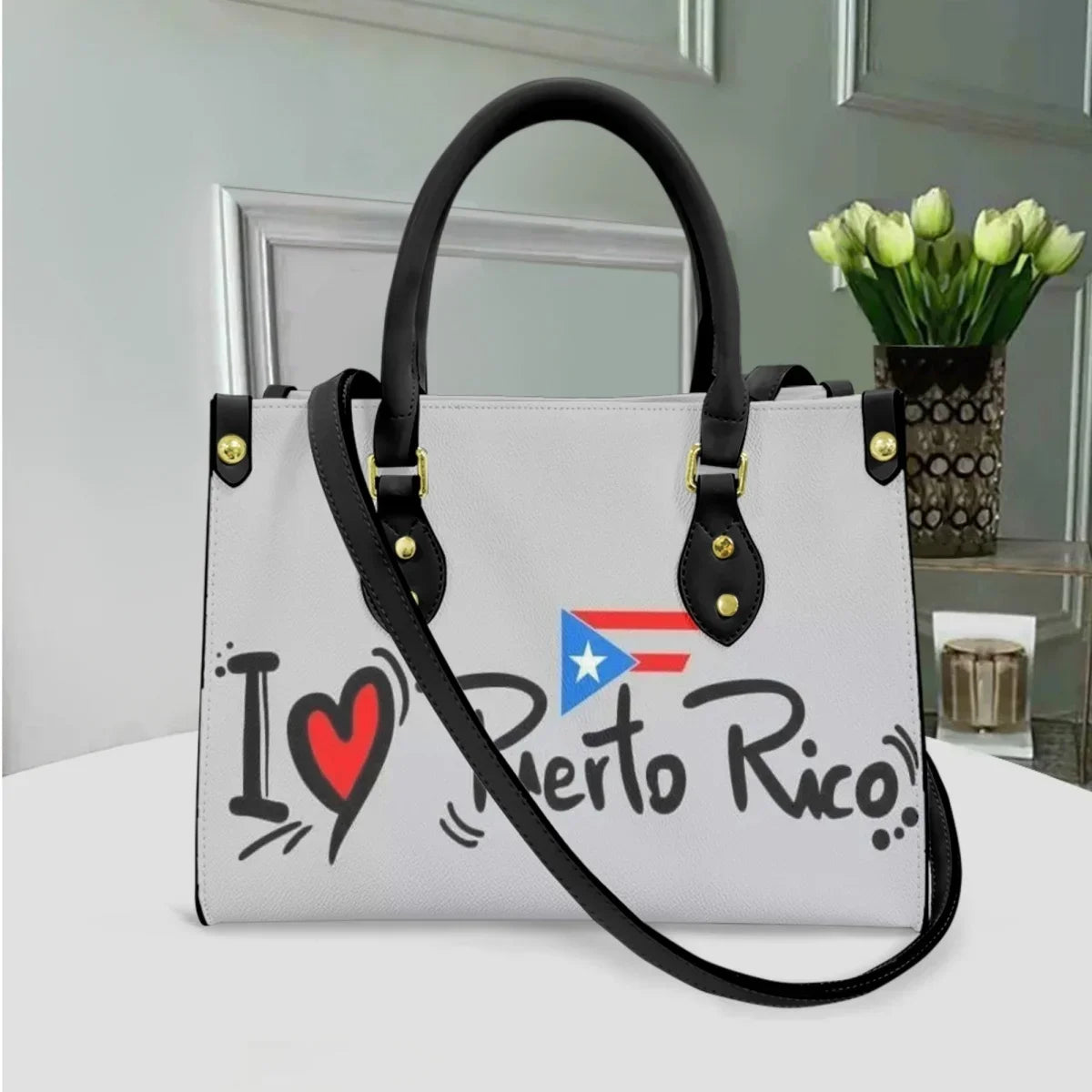 I Love Puerto Rico Design Casual Handbags Totes