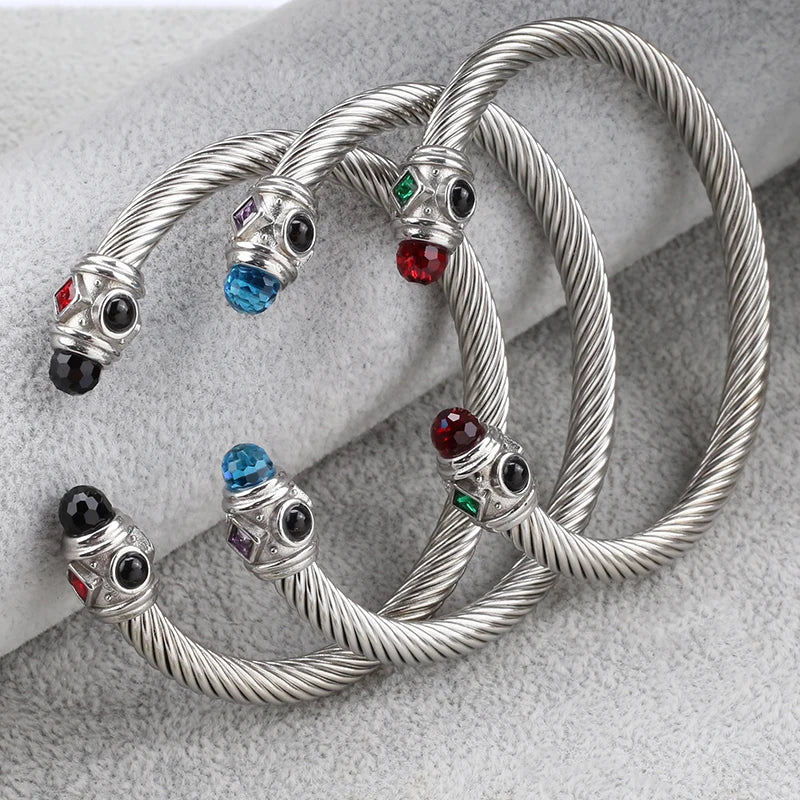 European and American Fashion Titanium Wire Rope Bracelet