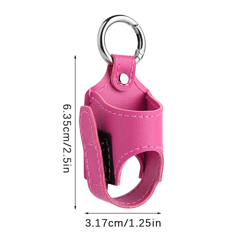 Inhaler Case Holder PU Leather Storage Case With Metal Buckle For Inhaler For Travel Daily School Hiking Lightweight & Protectin