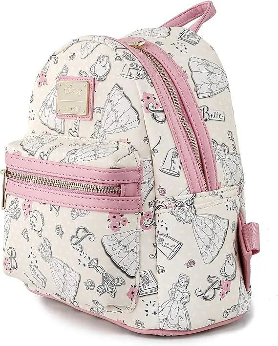 Disney PU Leather Beauty and The Beast Princess Bell Backpack