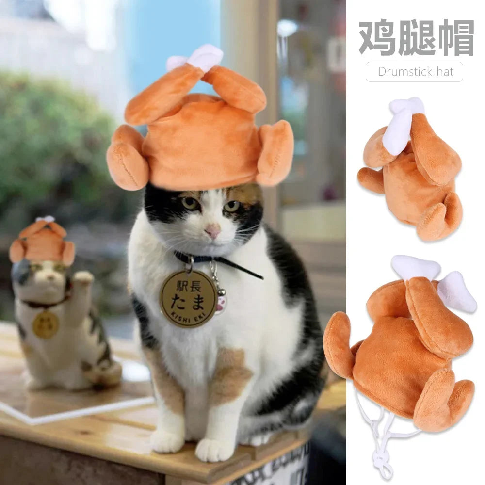 Funny Hat for Cat / Dogs  Costume Pet Headwear Cosplay Keep Warm Theme Party Photo Prop Accessories