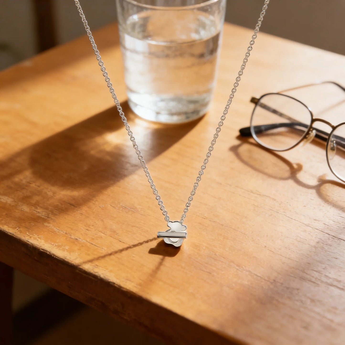 S925 Sterling Silver Cute Bear Necklace