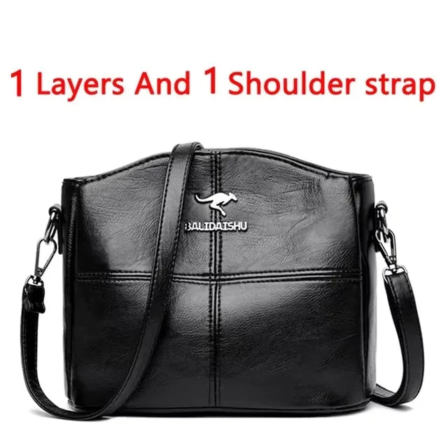 Luxury Handbag Fashion Print Large Capacity Soft Leather