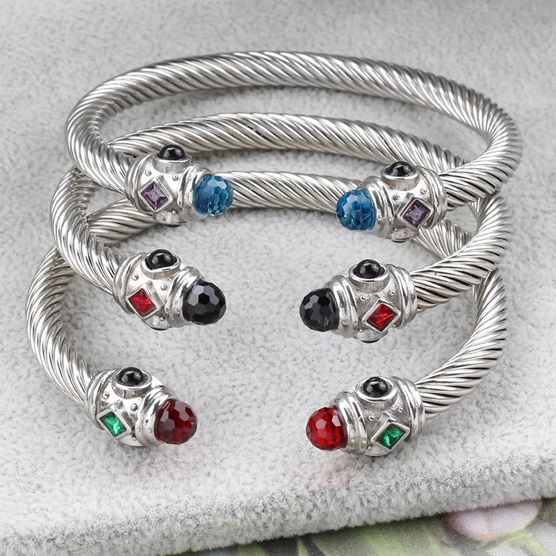 European and American Fashion Titanium Wire Rope Bracelet