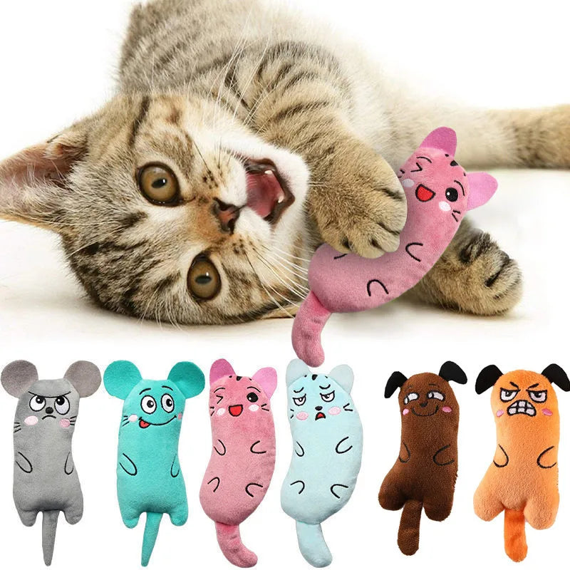 Cute Cat Toys Funny Interactive Plush Cat Toy Mini Teeth