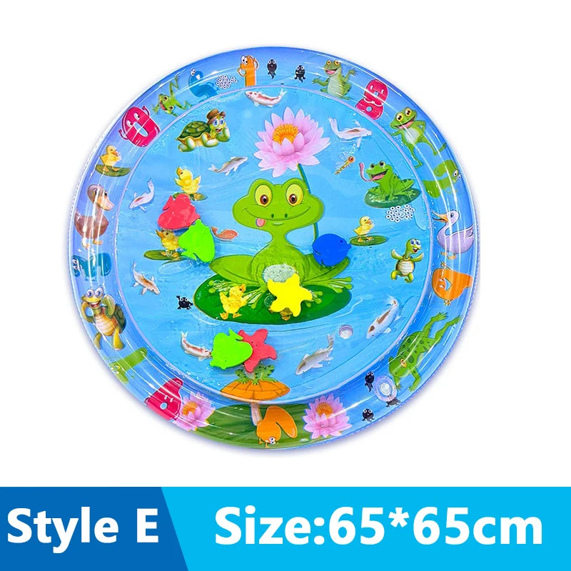 Cats Sensory Water Play Mat With Fish Thickened Inflatable Water Bed