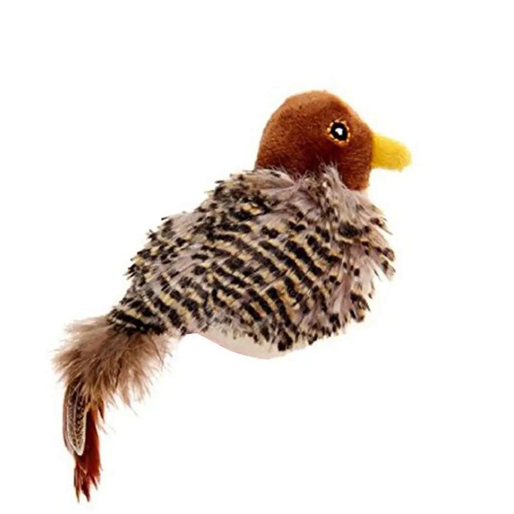 Interactive Electronic Cat Toy Sparrow Shaped Bird Simulation Sound