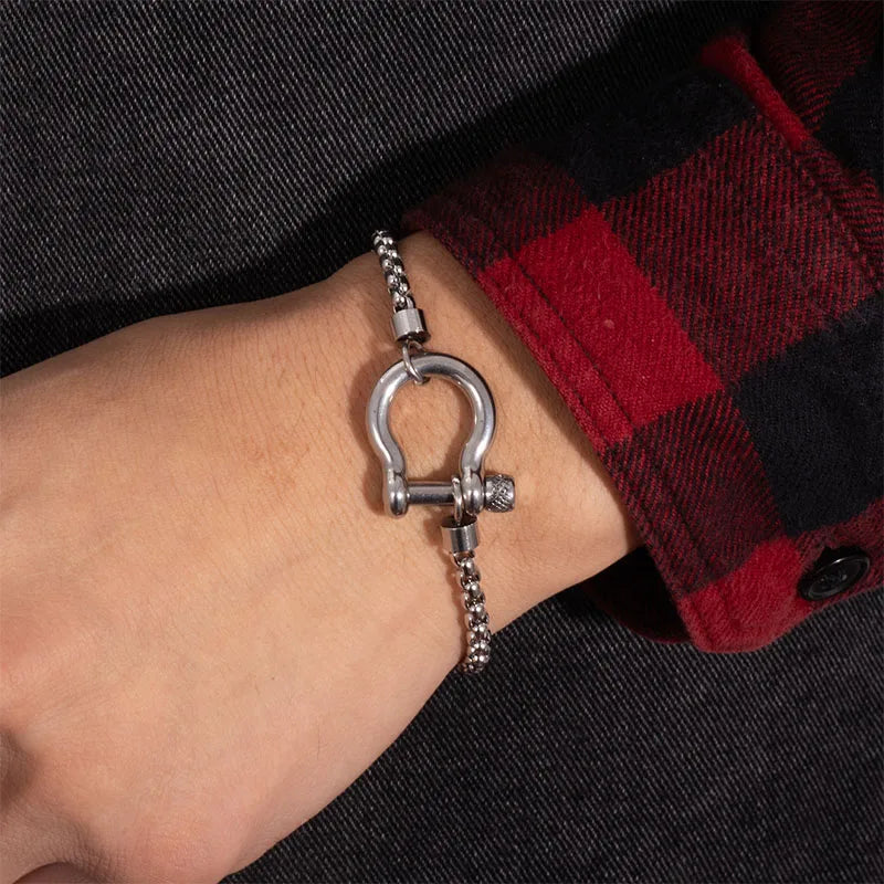 EJ Stainless Steel Irregular Bracelet