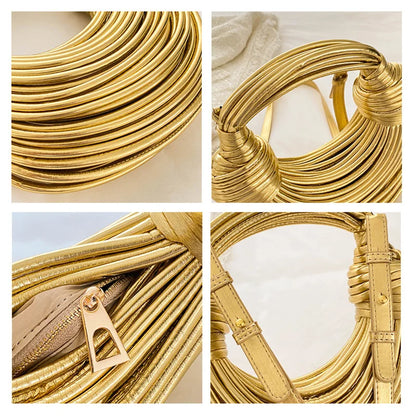 Luxury Designer Brand Handwoven Noodle Bags Rope