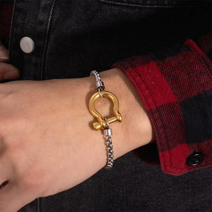 EJ Stainless Steel Irregular Bracelet