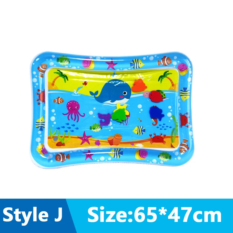 Cats Sensory Water Play Mat With Fish Thickened Inflatable Water Bed