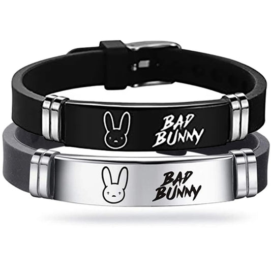 Bad Bunny Stainless Steel Bangle Bracelets / Necklace  Unisex  Wrist Band